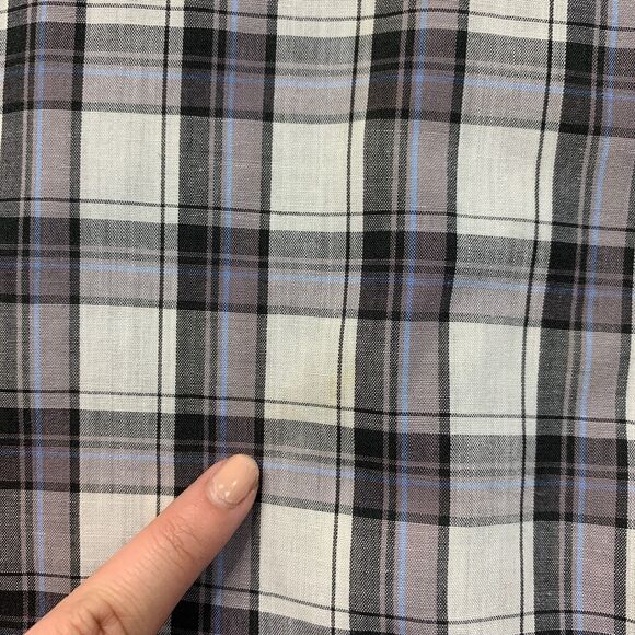 Plains Western Shirt Mens 2X Big Man Pearl Snap Button Plaid Short Sleeve Yoke - Picture 9 of 11